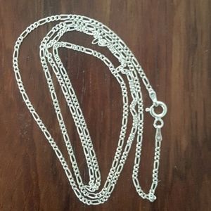 NEW Sterling Silver Figaro Chain